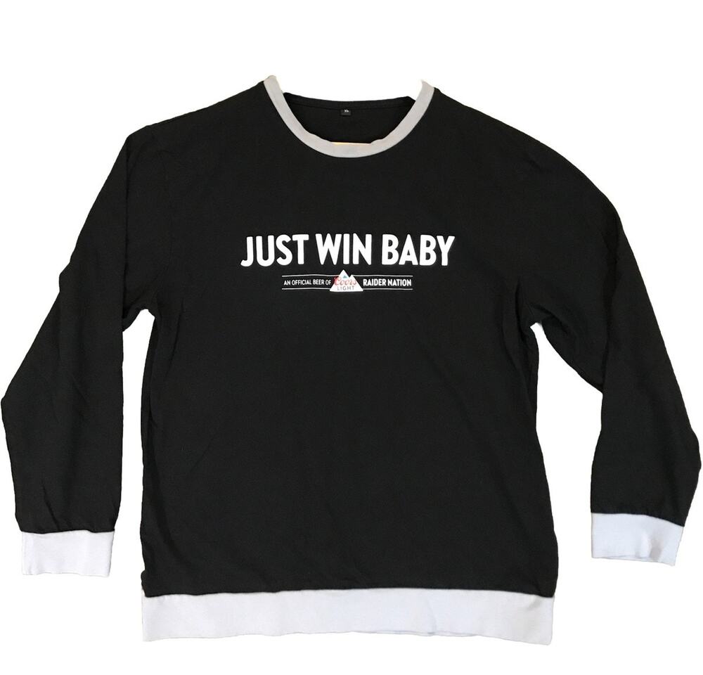 Coors Light Oakland Raiders XL Black & Grey Fan Tee Shirt